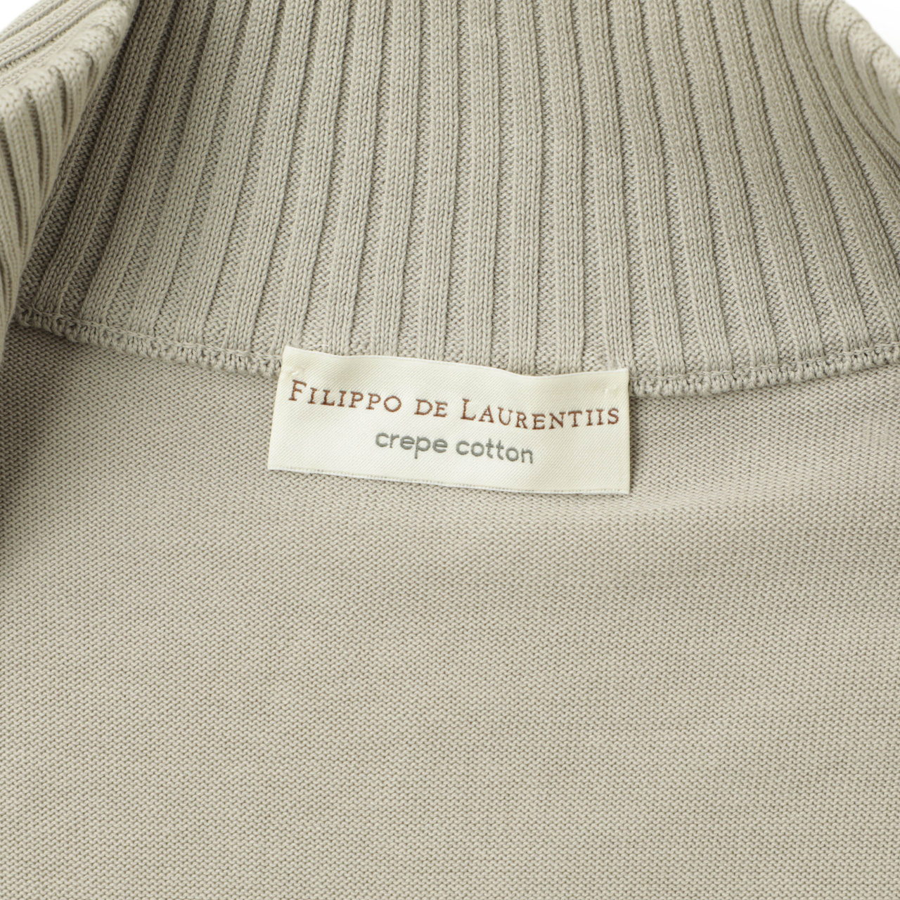 フィリッポデローレンティス クレープコットン スタンドカラー ニット セーター フィリッポ デ ローレンティス / FILIPPO DE LAURENTIIS